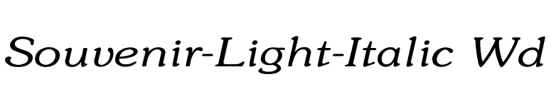 Souvenir-Light-Italic Wd font preview
