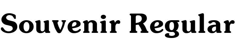 Souvenir Regular font preview