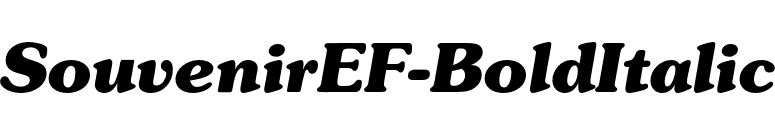 SouvenirEF-BoldItalic font preview