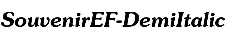 SouvenirEF-DemiItalic font preview