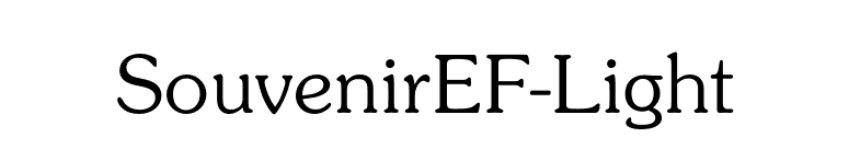 SouvenirEF-Light font preview