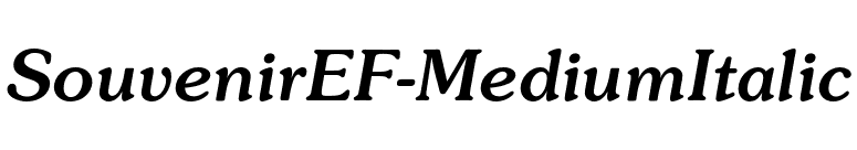 SouvenirEF-MediumItalic font preview