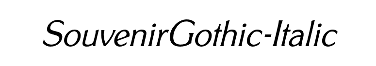 SouvenirGothic-Italic font preview