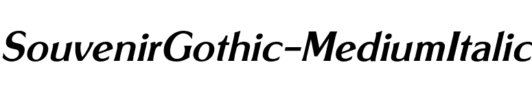 SouvenirGothic-MediumItalic font preview