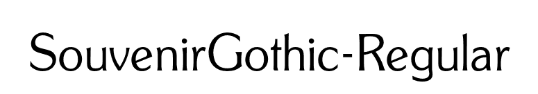 SouvenirGothic-Regular font preview