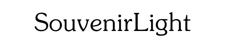 SouvenirLight font preview