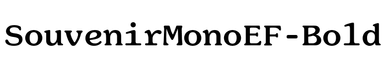 SouvenirMonoEF-Bold font preview