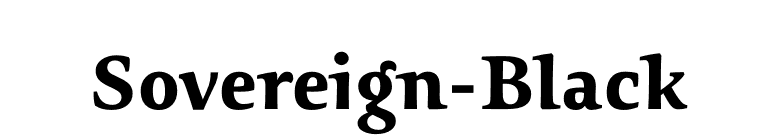 Sovereign-Black font preview