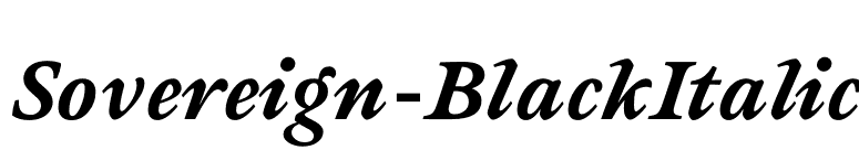 Sovereign-BlackItalic font preview