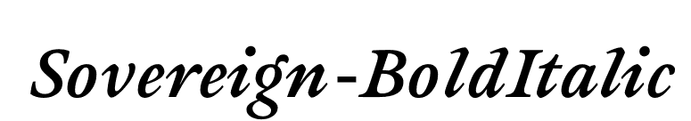 Sovereign-BoldItalic font preview