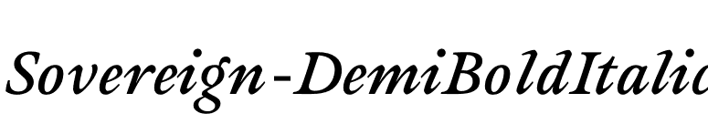 Sovereign-DemiBoldItalic font preview