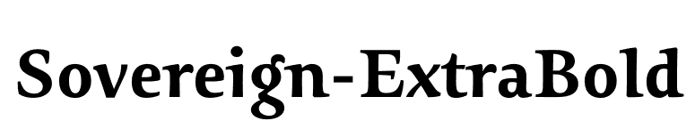 Sovereign-ExtraBold font preview