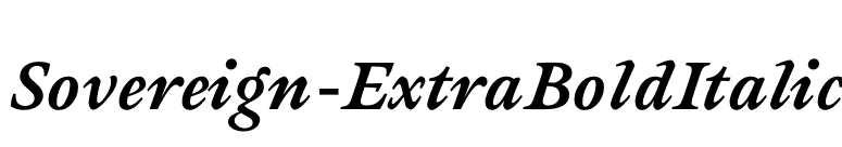 Sovereign-ExtraBoldItalic font preview