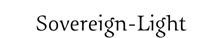 Sovereign-Light font preview
