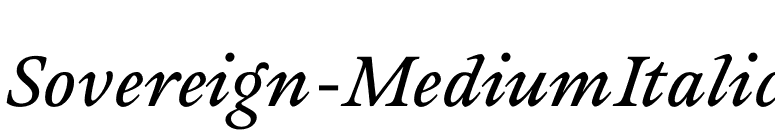 Sovereign-MediumItalic font preview