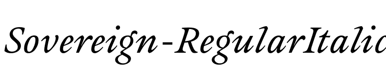 Sovereign-RegularItalic font preview