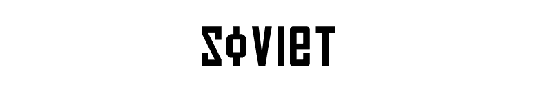 Soviet font preview