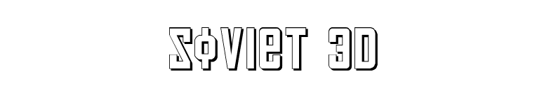 Soviet 3D font preview