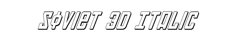 Soviet 3D Italic font preview