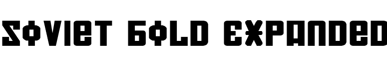 Soviet Bold Expanded font preview