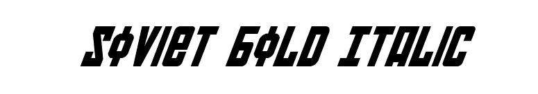 Soviet Bold Italic font preview