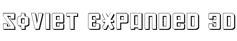 Soviet Expanded 3D font preview