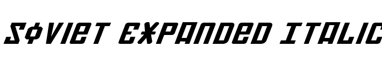 Soviet Expanded Italic font preview