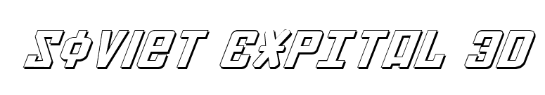 Soviet ExpItal 3D font preview