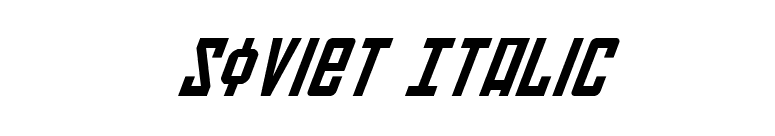Soviet Italic font preview