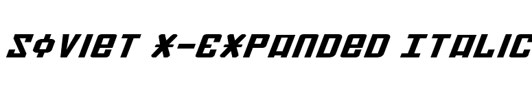 Soviet X-Expanded Italic font preview