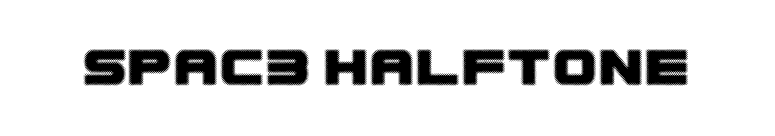 Spac3 halftone font preview