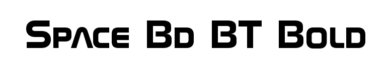 Space Bd BT Bold font preview
