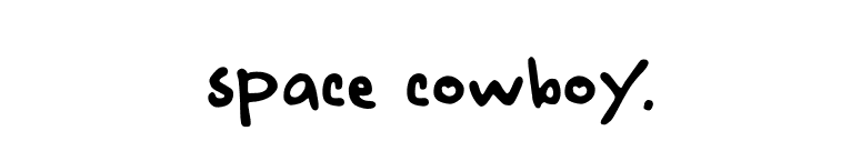 space cowboy. font preview