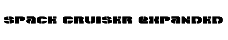Space Cruiser Expanded font preview