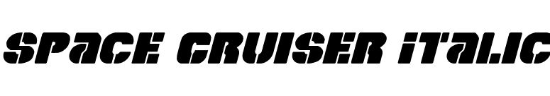 Space Cruiser Italic font preview