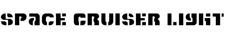 Space Cruiser Light font preview