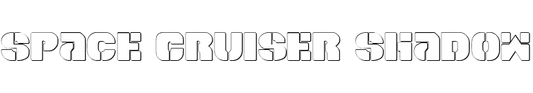 Space Cruiser Shadow font preview