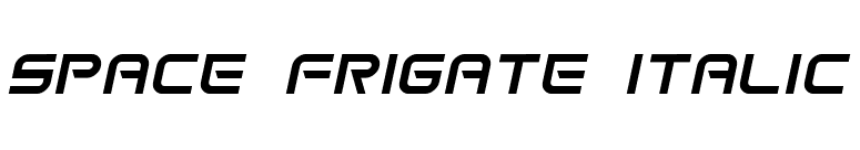 Space Frigate Italic font preview