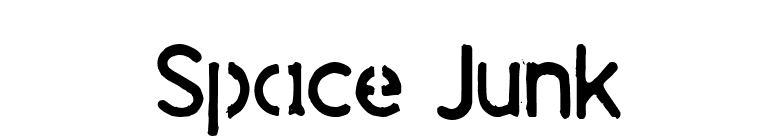Space Junk font preview