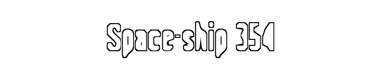 Space-ship 354 font preview