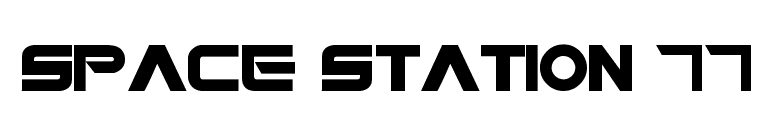 Space Station 77 font preview