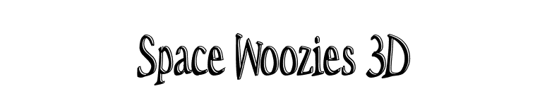 Space Woozies 3D font preview