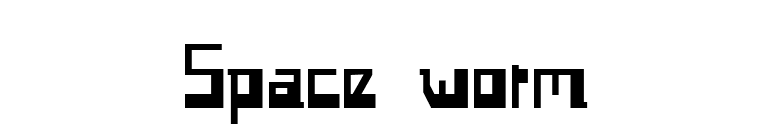 Space worm font preview