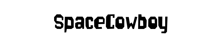 SpaceCowboy font preview