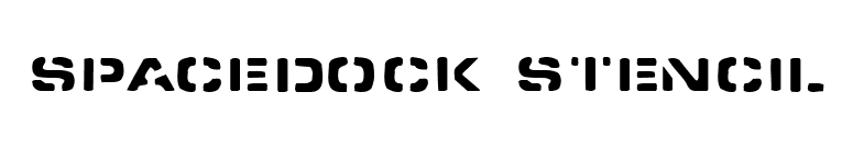 Spacedock Stencil font preview