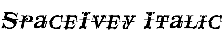 SpaceIvey Italic font preview