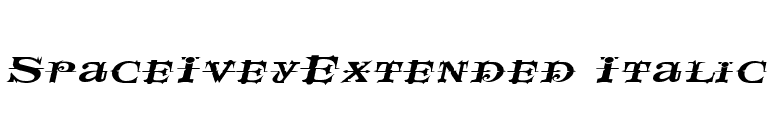 SpaceIveyExtended Italic font preview
