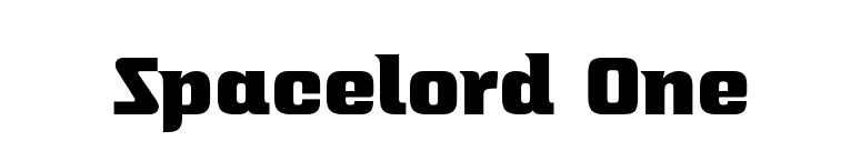 Spacelord One font preview
