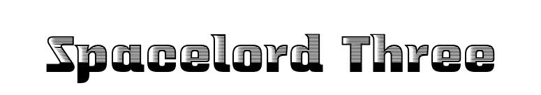 Spacelord Three font preview