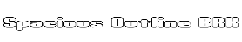 Spacious Outline BRK font preview